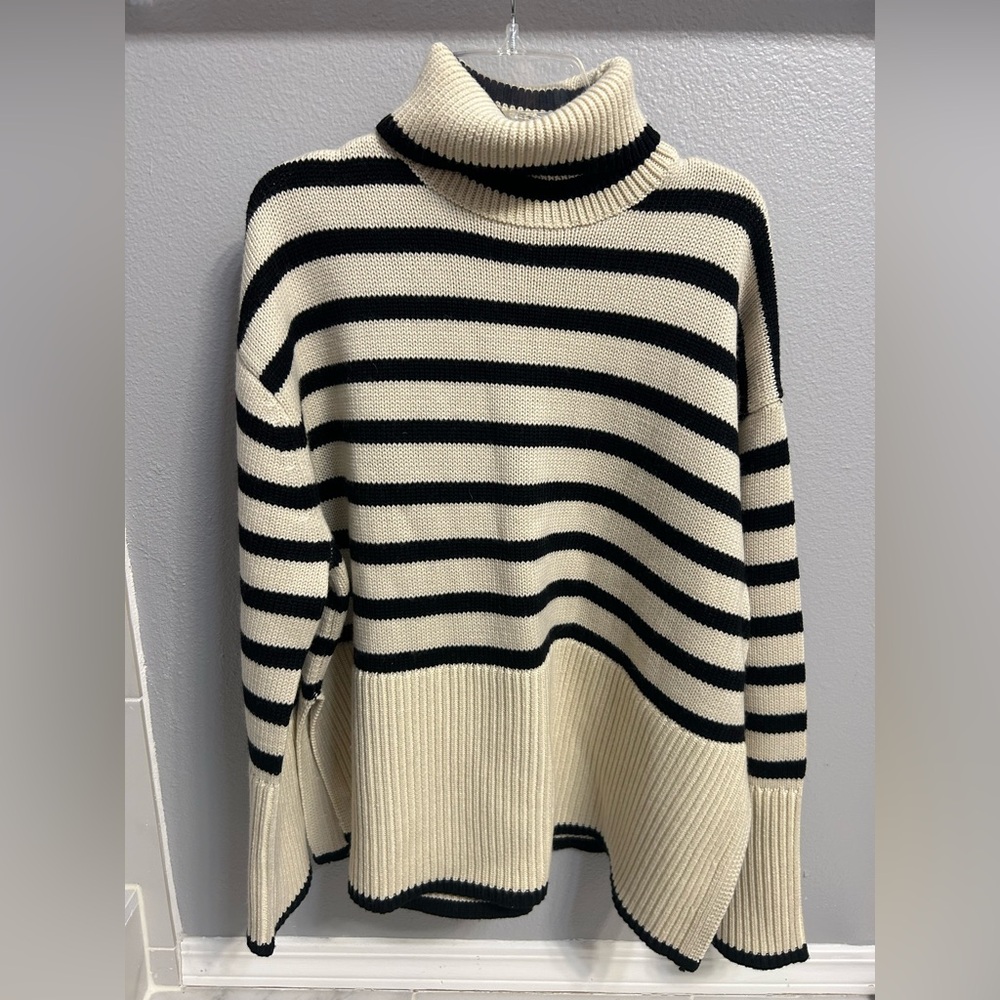 Toteme Signature Stripe Turtleneck Sweater
